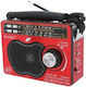Waxiba XB-281UR Portable Radio Rechargeable with USB Red