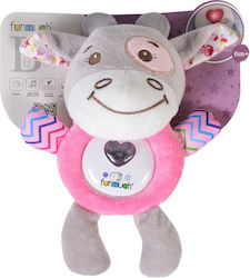 Kaichi Animal made of Fabric with Music and Light for 0++ Months Pink Cow