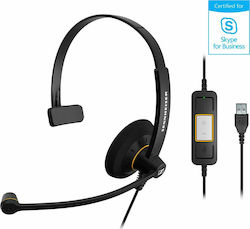 Sennheiser SC-30-USB-ML Headset Call Center On Ear Multimedia Ακουστικά με μικροφωνο και σύνδεση USB-A