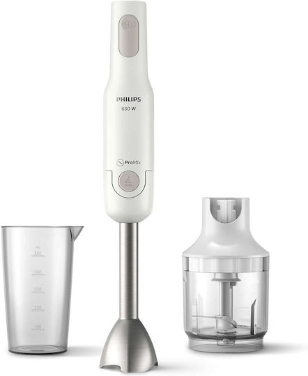 Philips Daily Collection ProMix Ραβδομπλέντερ με Ανοξείδωτη Ράβδο 650W Λευκό