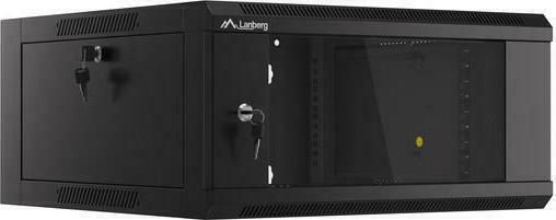 Lanberg Montat pe perete Cabinete Rack 4U 57x60x27.7cm Negru WFFA-5604-10B