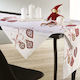 Whitegg 18711/1 Christmas Tablecloth Runner Fabric White L180xW40cm 1pcs