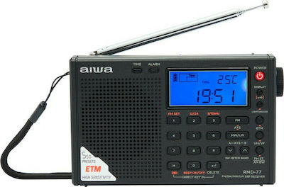 Aiwa RMD-77 Radio portabil Cu baterie cu USB Negru