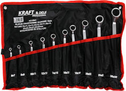 Kraft & Dele Set 10 Doppelt Polygon-Schlüssel Gebogen