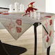 Whitegg Christmas Tablecloth Runner Fabric White L180xW40cm 1pcs