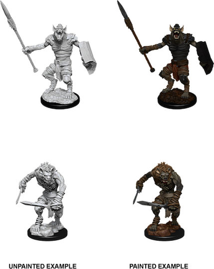 WizKids Dungeons & Dragons D&D Nolzur's Marvelous Miniatures Unpainted Figure : Gnoll & Gnoll Flesh Gnawe