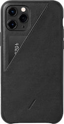 Native Union Clic Card Leather Back Cover Black (iPhone 11 Pro)