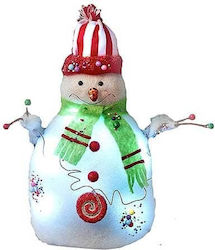 JK Home Decoration Christmas Illuminated SNowman Figure Multicolour Battery