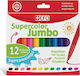 +Efo Supercolor Jumbo Waschbare Zeichenmarker 6mm Set 12Stück