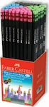 Faber-Castell Blacklead Μολύβι HB με Γόμα (Διάφορα Χρώματα)