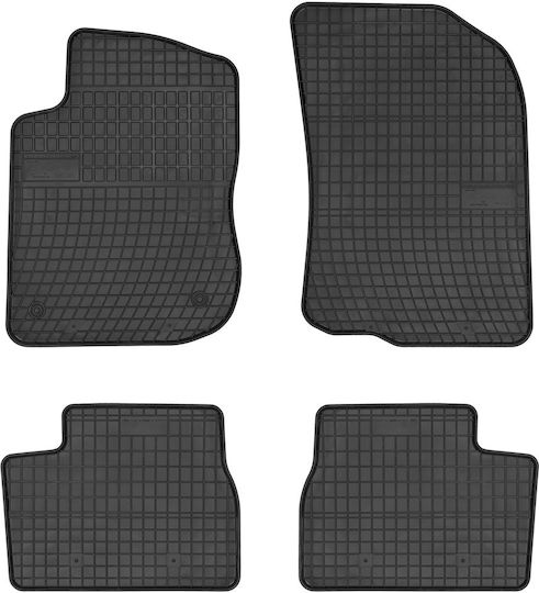 Frogum Set of Front and Rear Mats 4pcs for Peugeot 208 Black