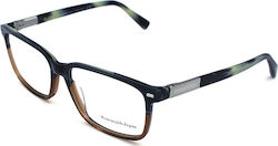 Zegna Plastic Eyeglass Frame Blue EZ5045 064