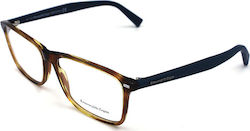 Zegna Plastic Eyeglass Frame Brown EZ5069 055