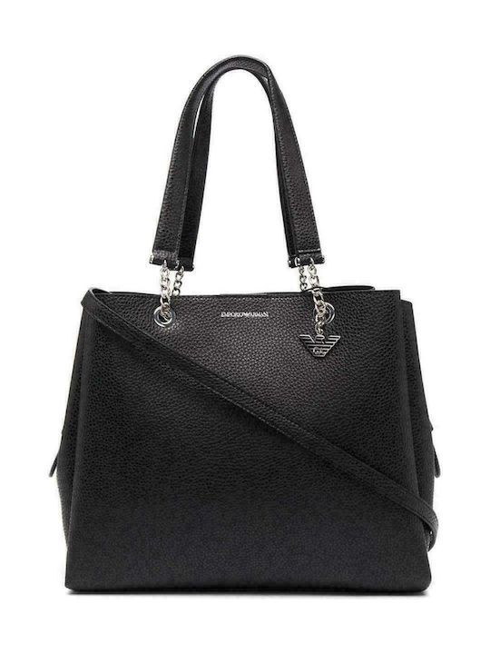 Emporio Armani Γυναικεία Τσάντα Tote Χειρός Μαύρη Emporio Armani Γυναικεία Τσάντα Tote Χειρός Μαύρη