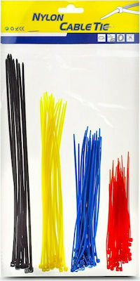 Pack of 100pcs Multicolour Plastic Cable Ties 1219.106