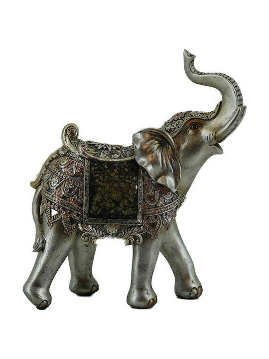 Karvounis Decorativ Elefant din Polirășină în Gri 21.5x9x24cm 1buc