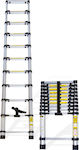 Telescopic Ladder Aluminum 13 of Steps with Maximum Height 3.8m SKAL380