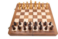 Handmade Chess Wood with Checkers 30x30cm