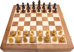 Magnetic Handmade Chess Wood with Pawns 25.5x25.5cm