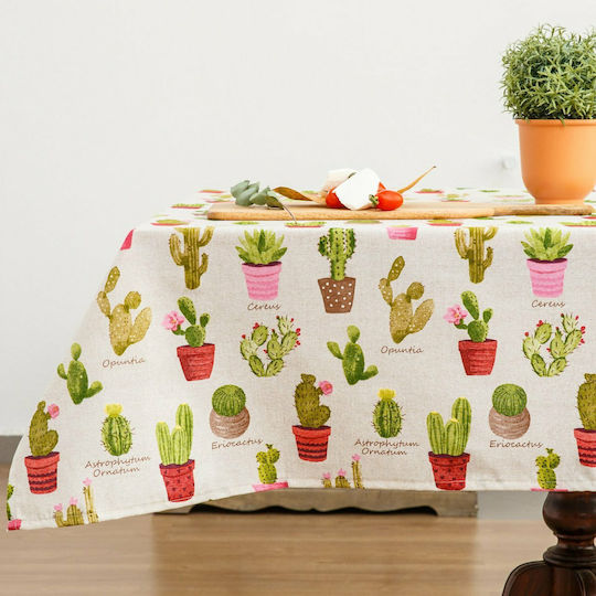Borea Ράνερ Cacti Μπέζ 50x140εκ.