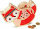 Lilliputiens Fuchs Alice Piggy Bank Kinder Spardose Holz Rot 20x2.6x14.4cm