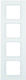 Hager B.7 4 Positionen Vertikale und horizontale Montage in Weiß Farbe 10146919
