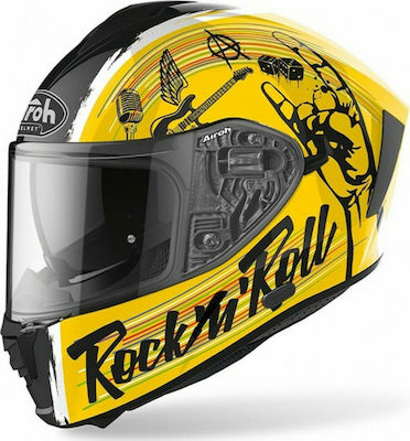 Airoh Spark Full Face Helmet with Pinlock and Sun Visor ECE 22.05 1520gr Rock 'N" Roll Gloss AIR000KRA40