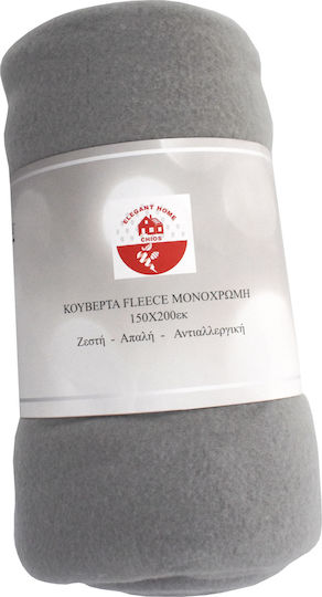 Chios Hellas 35078 Fleece Decke Doppel 200x220cm Grau