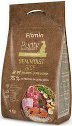 Fitmin Purity Semimoist Rice 4kg Ξηρά Τροφή για Ενήλικους Σκύλους με Αρνί, Λαγό και Ρύζι