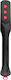 Easytoys Fetish Collection Long Leather Paddle with Heart Paddle in Black Color