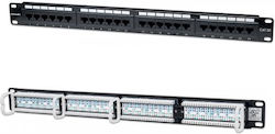 Intellinet Patch Panel for Rack 1U 19" with 24 cat5e Ports Black