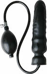 The Latex Collection Πρωκτικό Dildo Φουσκωτό Latex σε Μαύρο χρώμα 20cm