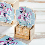 Christening Favor with Calendar Minnie Carousel made of Wood 48pcs