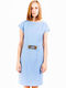 Moschino WVD4880S2567 Sommer Mini Hemdkleid Kleid Hellblau