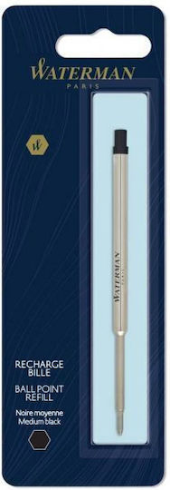 Waterman Ανταλλακτικό Μελάνι για Στυλό Medium Μαύρο