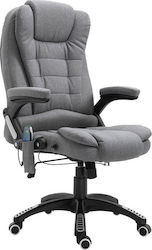 Executive Reclining Office Chair Massage with Adjustable Arms Gray Vinsetto