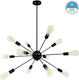 GloboStar Milano Pendant Suspension for 12 Bulbs E27 Black