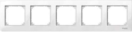 Schneider Electric M-Plan Merten Switch Frame 5-Slots White MTN515519