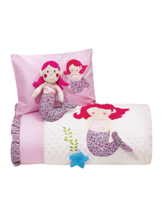 Das Home Cotton Baby Quilt Set 6395 110x150cm Pink