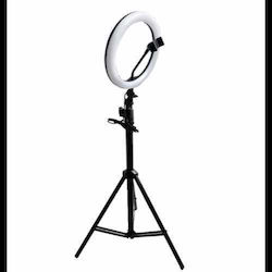 Selfie Ring Light 14in 3 Colours 2.2m Ring Light 35cm cu Trepiadă Etaj și Suport pentru Mobil