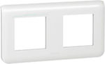 Legrand Mosaic Horizontal Switch Frame 4-Slots White 2x2 Στοιχείων 078804