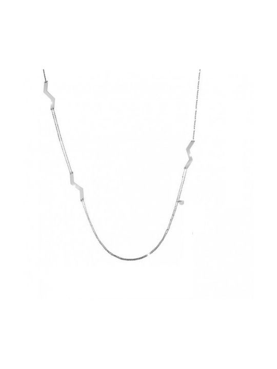 Rebecca Necklace from Steel with Diamond