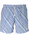 Karl Lagerfeld Men's Swimwear Shorts Multicolour with Patterns KL20MBM09_AZZURRO_SKYNAVY