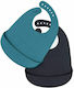 We Might Be Tiny Catchie Waterproof Bib Silicone with Button & Pocket Blue Dusk-Charcoal 2pcs