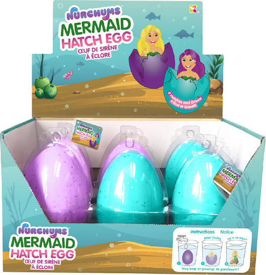 Epsilon Toys Miniature Novelty Toy Egg with Hatching Mermaid for 6+ Years 15cm Various Designs