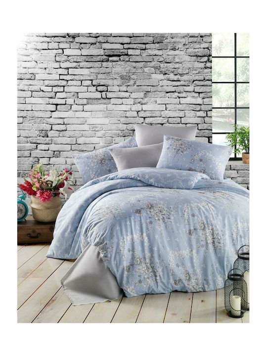 Mc Decor Icona Σετ Σεντόνια Μονά 170x270εκ. Γαλάζιο (3τμχ)