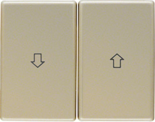 Hager Arsys Roller Shutter Front Plate Switch Bronze Διακόπτη/Μουτόν Ρολών 14340101