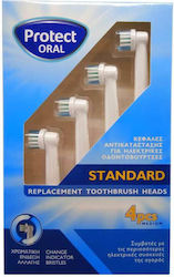 Protect Oral Standard Replacement Toothbrush Heads Electric Toothbrush Replacement Heads 4pcs