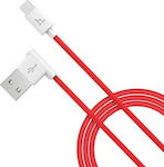 Hoco UPM10 L Regulat USB 2.0 spre micro USB Cablu Roșu 1m (801203184C) 1buc