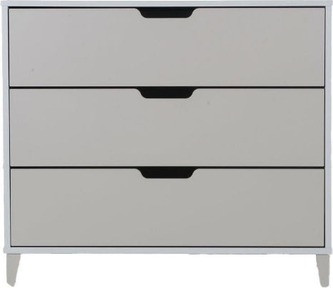 Juno Baby Wickelkommode mit 3 Schubladen Graue 100x55x90cm